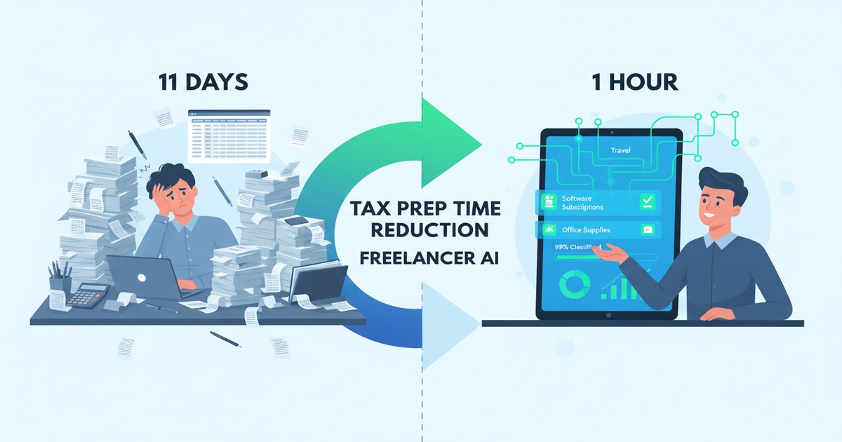 How I Cut My Tax Prep Time from 11 Days to 1 Hour: A Freelancer's AI Expense Classification Case Study